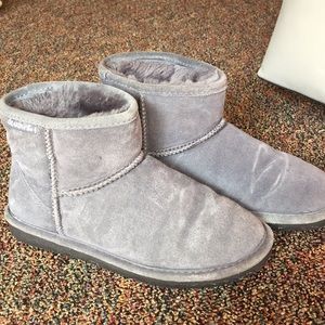 Short Gray Bearpaw Boots
